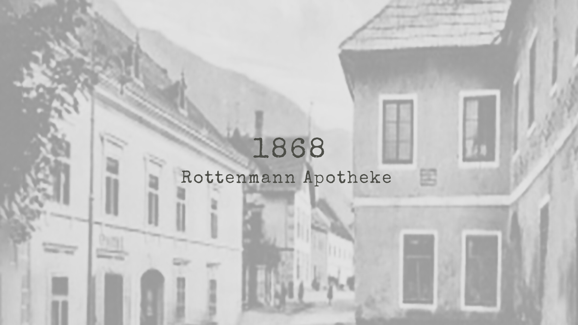 Historisches Bild der Stadtapotheke Rottenmann aus dem Jahr 1868